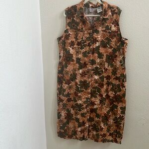 VINTAGE BILL BLASS WOMEN JEANS SLEEVELESS LONG DRESS 1X